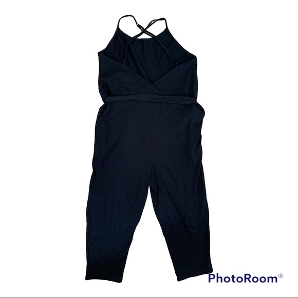Comune Black Cotton Jumpsuit with Belt Size Medium - Picture 3 of 4